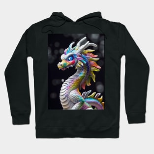 Realistic White Dragon Hoodie